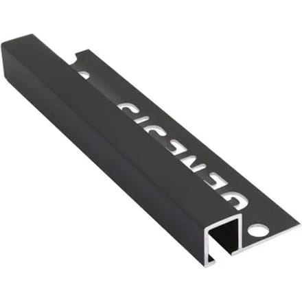 Genesis Hoekprofiel - Aluminium Zwart - 8x8x1mm 2,7m