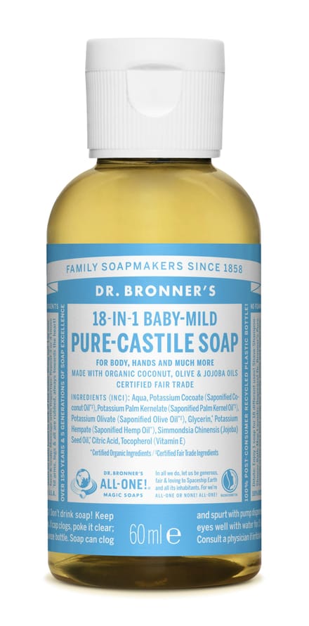 Dr. Bronner&rsquo;s Magic Soap Baby Unscented 60 ml