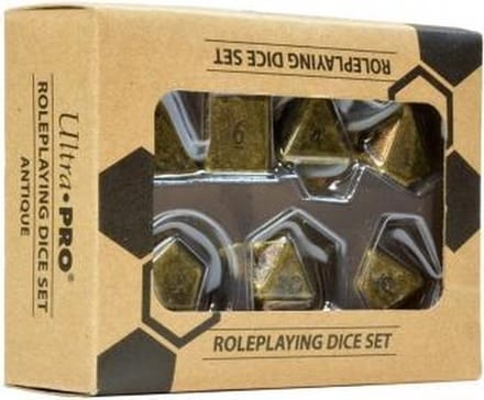 Ultra Pro - heavy metal antique brass polydice set