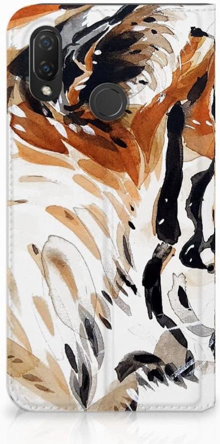 Bookcase Huawei P Smart Plus Watercolor Tiger