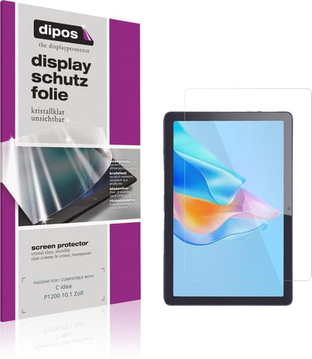 dipos – 2x Beschermfolie geschikt voor C idea P1200 10.1 Zoll | Krasbestendige & heldere Screenprotector Ultra-Thin