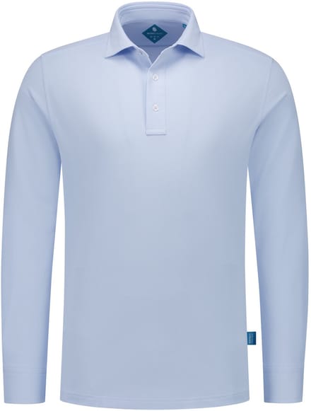 District Indigo Pique Performance Polo LS Light Blue (7.42.410.780 - 017)