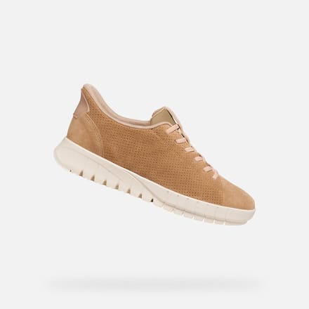 GEOX FLEXTRIDE PLUS DAMES Sneakers - BEIGE/ROZE - Maat 40