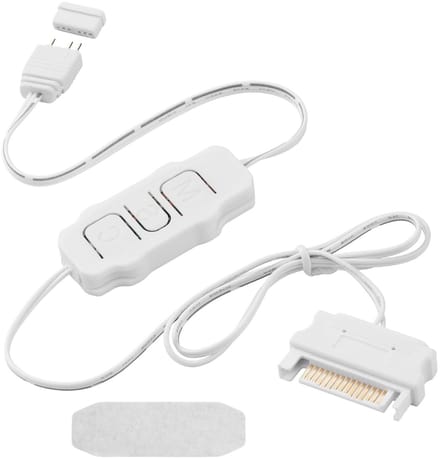 Mini ARGB Controller 3 Pin RGB 5V met ingebouwde lichtmodi, SATA voeding voor PC ventilatoren, LED-strips en koelers