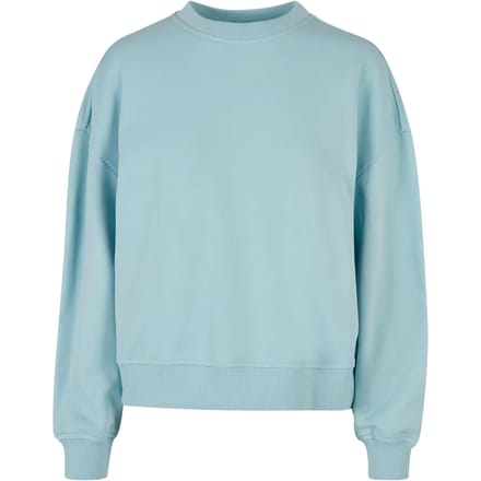 Build your Brand Ladies Oversized Crewneck Sweatshirt BY212 - Ocean Blue - M
