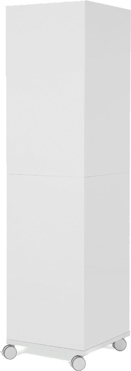 Rocada whiteboard - Skincube - 55x55x200cm - wit - met 4 zijden - verrijdbare pilaar