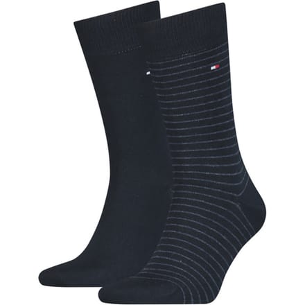 Tommy Hilfiger MEN SMALL STRIPE SOCK 2P Mannen Sokken Maat 43-46