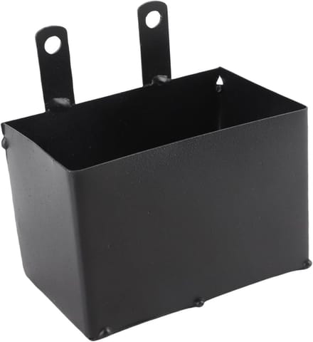 Motorfiets Batterijhouder - Accubak Metaal - Motoronderhoud - Robuuste Constructie - 116 x 76 x 72 mm - Zwart
