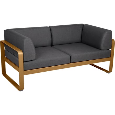 Fermob BELLEVIE club sofa 2 zits - D2 peperkoek - A3 grafietgrijs