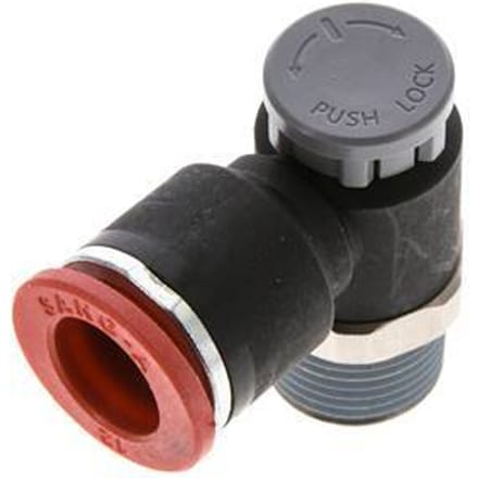 L-stuk Regelventiel 12 mm - R3/8'' Regeling-in Messing/Nylon Borgmoer