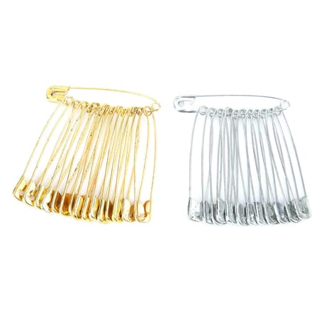 Épingles de sûreté 20 pièces Argent 20 pièces Doré Coloré Fer simplifié pour Bijoux Confection de vêtements beige