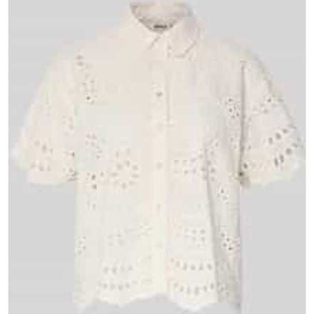 Boxy fit blouse met korte mouwen van puur katoen model 'NEW LALISA'