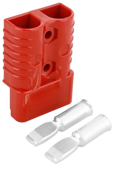 Set van 2 Rode Snelkoppelingen voor Batterij en Lier, 600V 175A