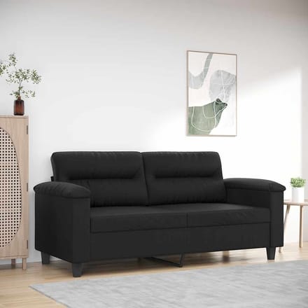vidaXL - Tweezitsbank - 140 - cm - kunstleer - zwart