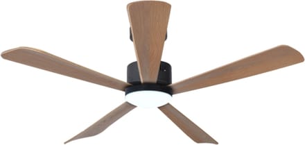 Evolar Plafondventilator met Verlichting - Hout - 132 cm - Stille Plafondlamp met Ventilator - Dimbaar Warm Wit Licht (LED) - EVO-CF52BWD