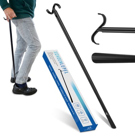 Safe Age® Schoenlepel lang - 3 lengtes - Incl. aankleedstok en sokkenhulp - 3-in-1 functie