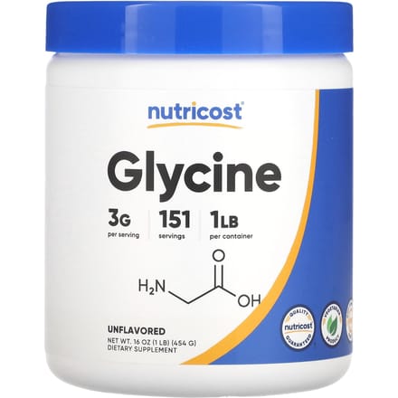 Glycine, Ongezoet, 454G(16oz)