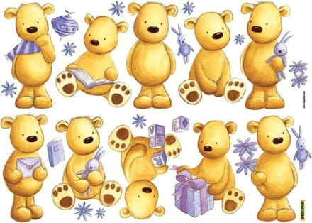 Art for the Home - Beren - 24 Muurstickers - Meerkleurig