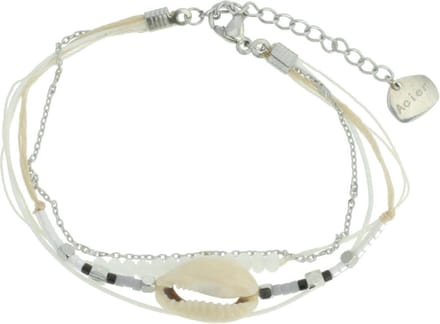 Behave - Armband - Wit - Schelp - Stainless Steel