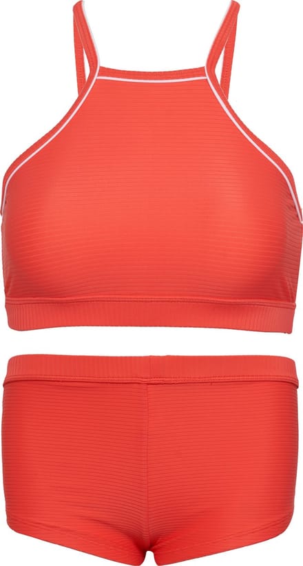 Bikini hipster broekje en crop top met racerback - Oranje 128-134