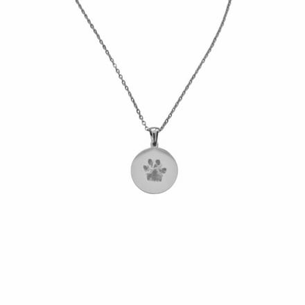 Graveerbare Munt Ketting Pootafdruk Zilver