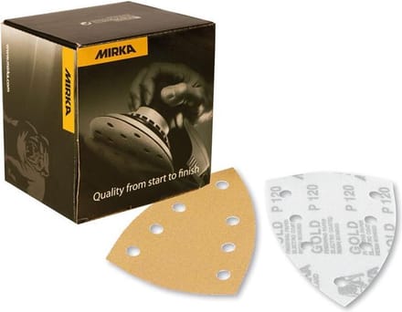 MIRKA Gold Delta Schuurpapier 100x152mm met 7 gaten - P120