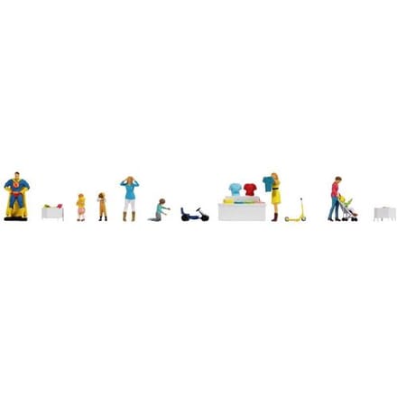 NOCH 16240 H0 Themaset figuren 'speelgoedwinkel' figuren Geverfd