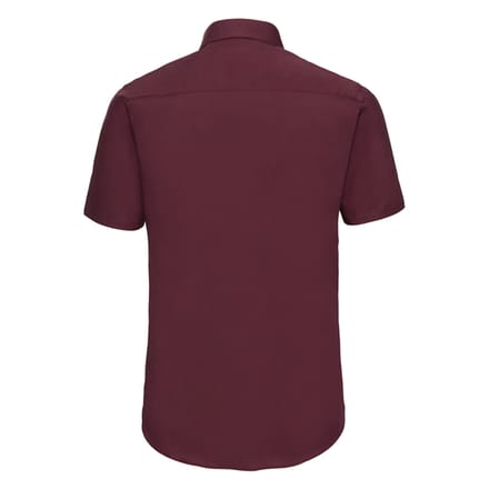 Russell Collection Heren Stretch Overhemd Met Korte Mouwen (Haven)