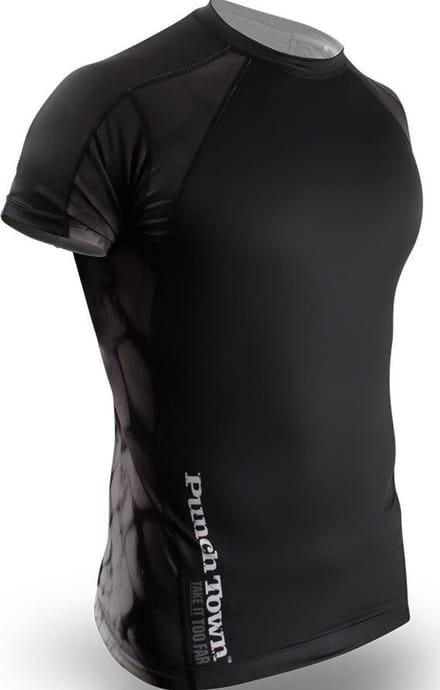 PunchTown Rash Guard Black Crush Korte Mouwen - S