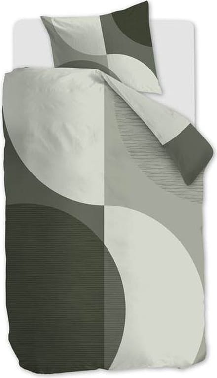 Snoozing Terry Dekbedovertrek - Eenpersoons - 140x200/220 cm - Green