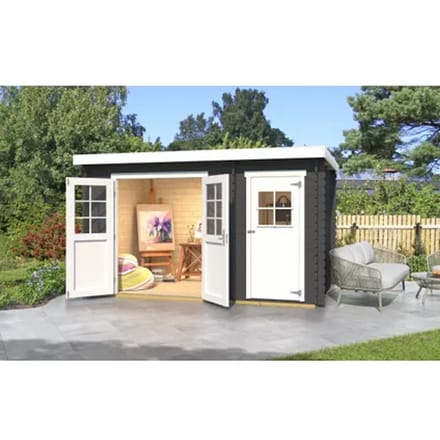 Weka Tuinhuis 254 - Antraciet - 370x200cm