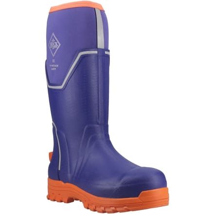 Muck Boots Grit S5 Heren Regenlaarzen Blauw/oranje Van Rubber
