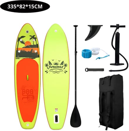 Bovista Sup Board - Opblaasbaar - Supboard - Sup Boards - Paddle - Kayak - 335cm - Geel