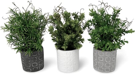 Kunst Vetplanten In Pot Beton 3 st. - 29 cm