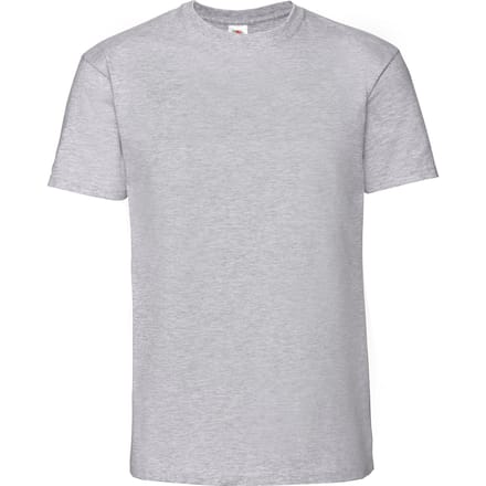 Fruit Of The Loom Mens Ringgesponnen Premium Tshirt (Heather Grijs)