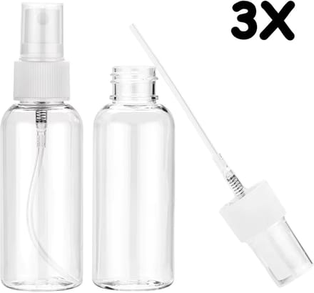 BukkitBow - Set Sprayflesjes Kunststof - Lege Sprayflacons 30 50 100 ml - Navulbare Spray Bottles