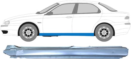 Volledige dorpel voor Alfa Romeo 156 1997-2005 / Links