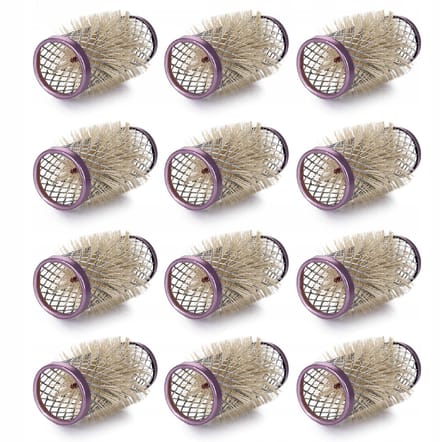 Poniks Metalen Haarrollers met Borstel - Opengewerkt - 24mm 12st