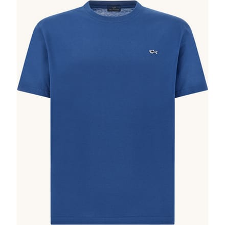 T-shirt in katoen jersey man bluette