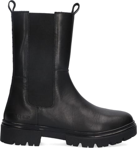 Braqeez 424563-589 Meisjes Chelsea Boots - Zwart - Leer - Ritssluiting