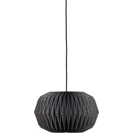 WOOOD Globe Hanglamp - Papier - Naturel/Zwart - 25x44x44
