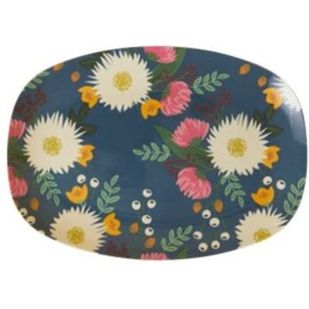 Rice melamine bord vierkant small wedding boquet print