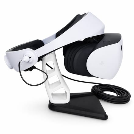 Headset standaard geschikt voor PlayStation VR2 - PSVR2 VR bril houder met kabelopberging - Bureau organizer - Zwart/Wit