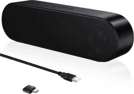 DD Soundbar Pc - Bekabelde en Draadloze Pc -Luidspreker - USB Mini Soundbar - 4x23x7cm - Zwart