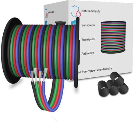 10M 22AWG 4-pins LED RGB Verlengkabel voor LED Strip