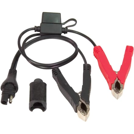OptiMate O-14 Accuklemmen Kabel met SAE Connector & 15A Zekering 50cm – Batterijklemmen met Rubber Handgrepen voor OptiMate Acculaders