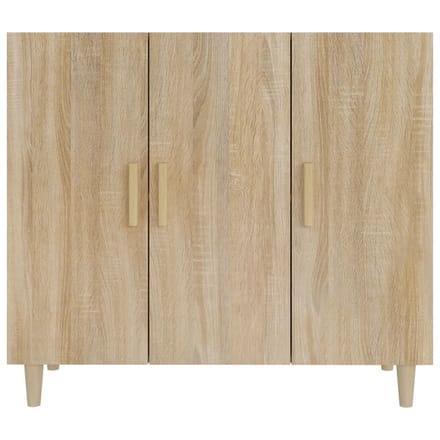 vidaXL - Dressoir - 90x34x80 - cm - bewerkt - hout - sonoma - eikenkleurig