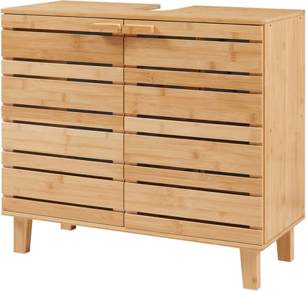 Wastafelonderkast Epind bamboe naturel 60x66x30 cm [en.casa]