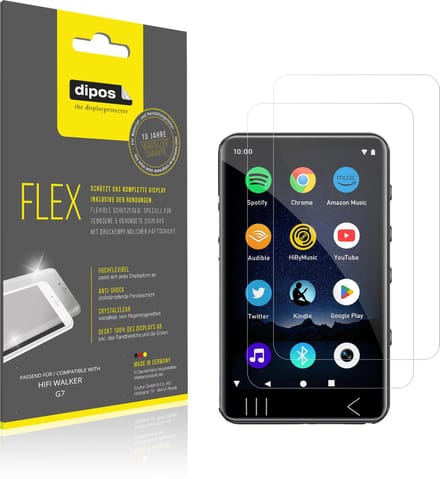 dipos – 2x Beschermfolie geschikt voor HIFI WALKER G7 | 3D Full Cover Screenprotector | 100% Passend