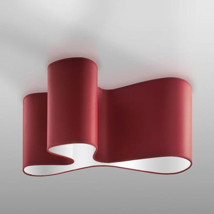 Sil-Lux Plafondlamp Mugello rood/wit